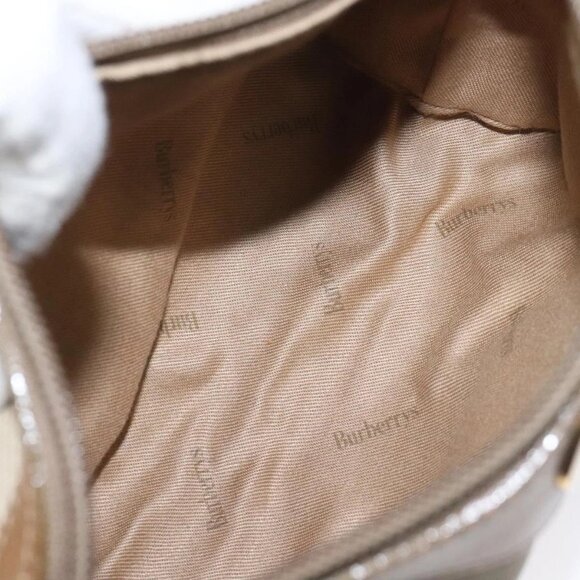 Burberrys Shoulder Bag PVC Beige Gold Auth BA464 - Picture 10 of 16